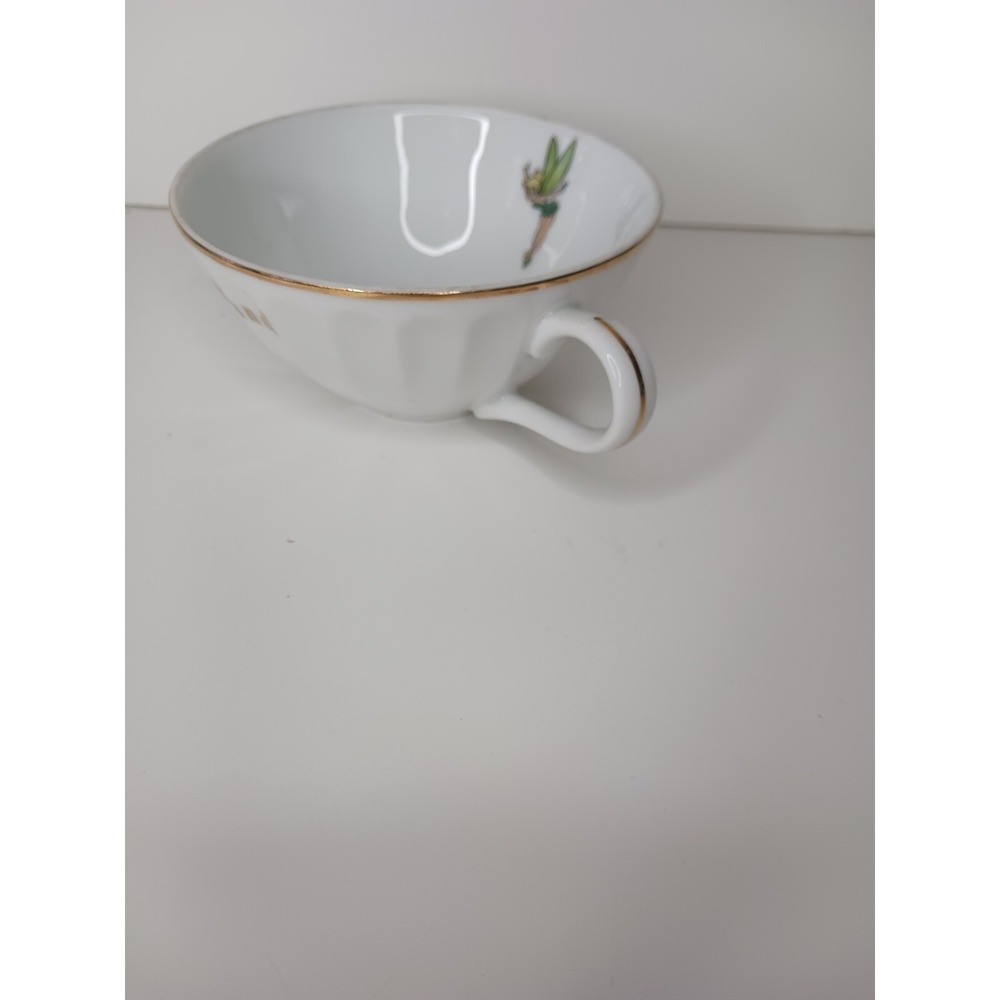 Vintage UNUSED Tinkerbell Disneyland Tea Cup Rare Gold Trim - Picture 6 of 10
